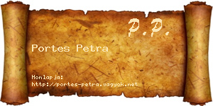 Portes Petra névjegykártya